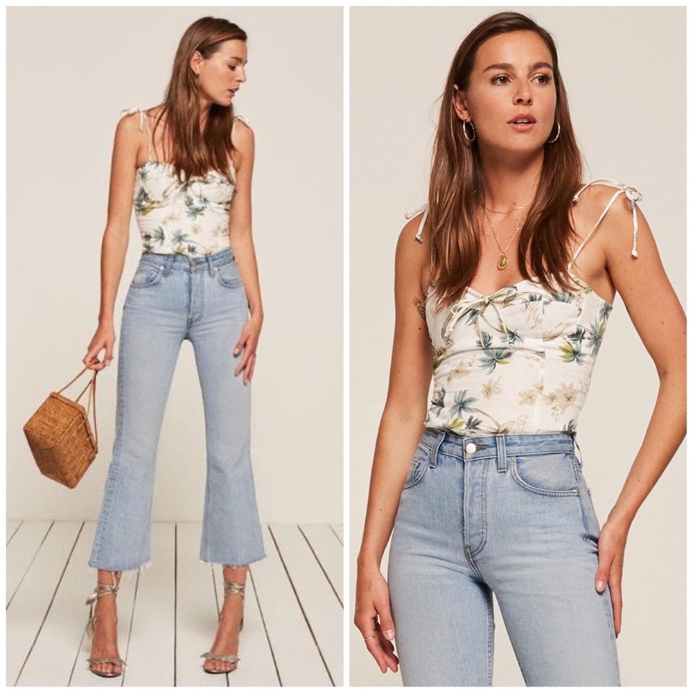 REFORMATION BUTTON FLY RAW HEM REDONE VINTAGE JEAN